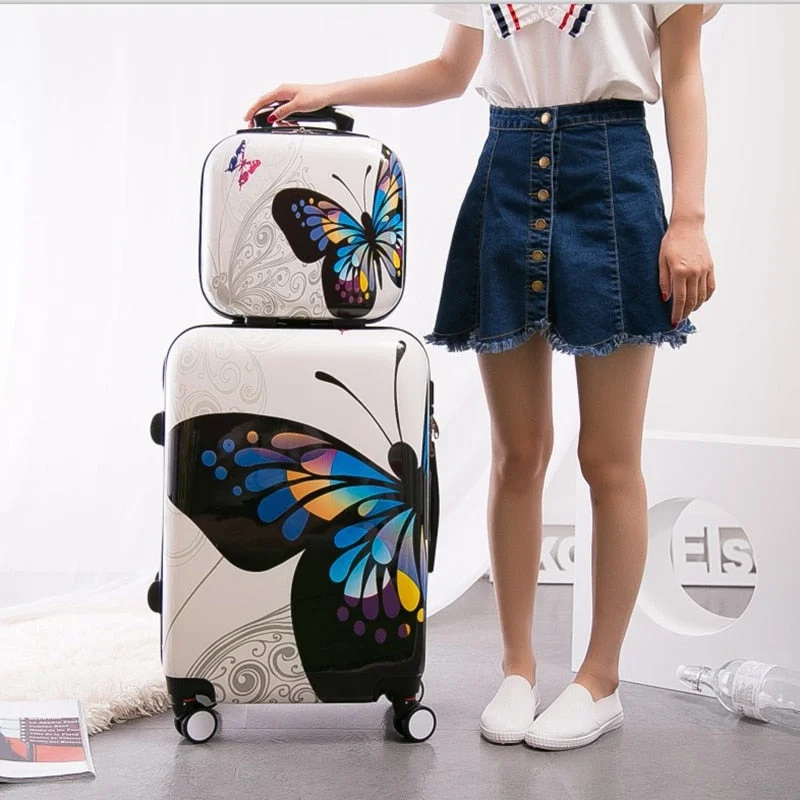 Hanging Travel Toiletry Bags with Multiple Pockets in Teal14 20Inch(2 Pieces/Set)Girl Pc Butterfly Trolley Luggage Set,Woman Fashion Boarding Travel Hanging Travel Toiletry Bags with Multiple Pockets in Teal14 20Inch(2 Pieces/Set)Girl Pc Butterfly Trolley Luggage Set,Woman Fashion Boarding Travel