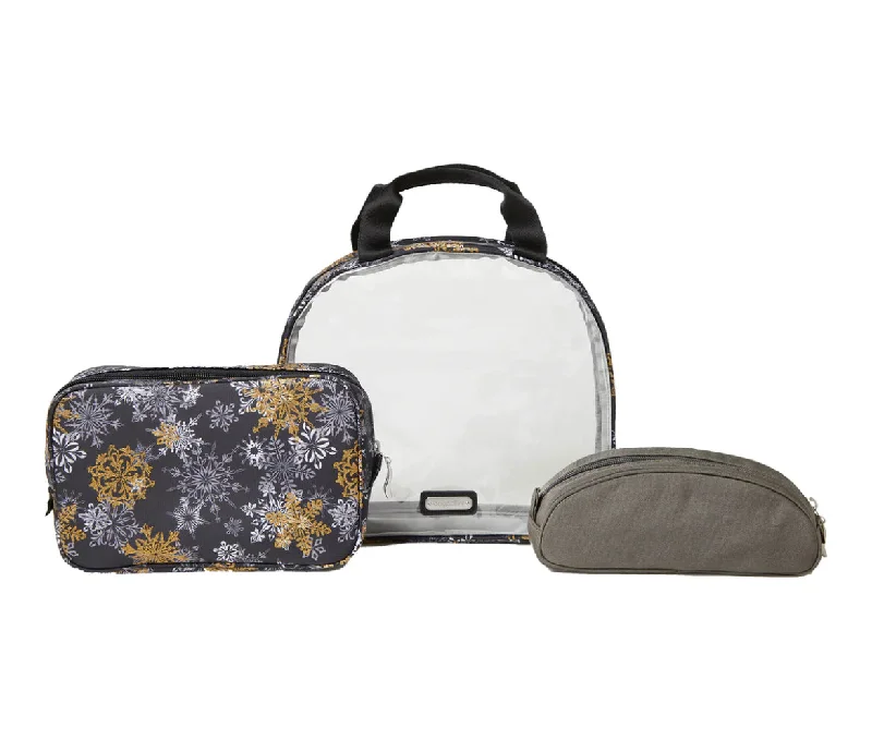 Travel Shoe Bags in Polyester with Ventilation Holes in KhakiOn Sale - Women's Baggallini 3 Piece Makeup Kit with RFID blocking slots Travel Shoe Bags in Polyester with Ventilation Holes in KhakiOn Sale - Women's Baggallini 3 Piece Makeup Kit with RFID blocking slots
