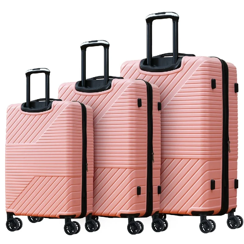 Hanging Travel Toiletry Bags with Multiple Pockets in Teal3-Piece ABS Luggage Travel Sets with Double Spinner 8 Wheels and TSA Lock, Expandable Lightweight Hardshell Suitcase Hanging Travel Toiletry Bags with Multiple Pockets in Teal3-Piece ABS Luggage Travel Sets with Double Spinner 8 Wheels and TSA Lock, Expandable Lightweight Hardshell Suitcase