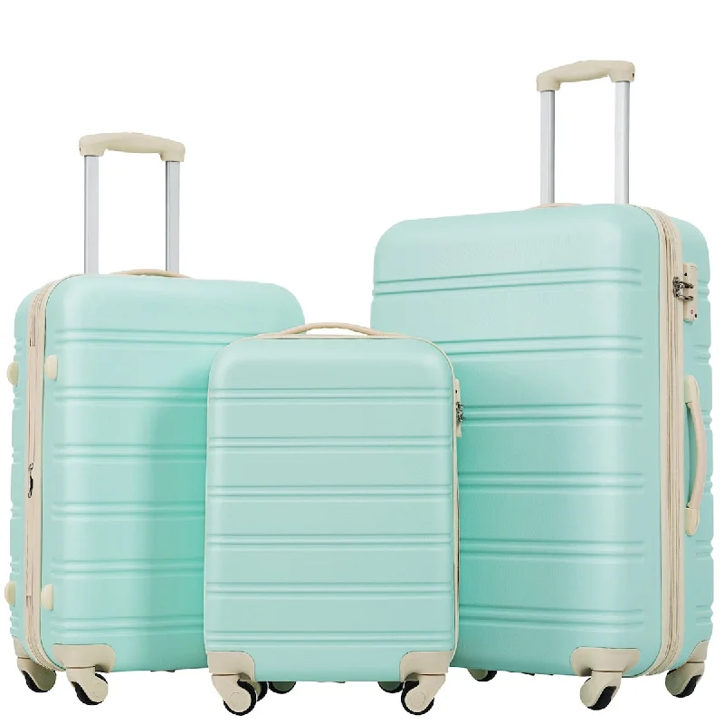 Women's Travel Makeup Bags with Mirror in Pink and Black3-Piece Luggage Set Hardside Spinner Suitcase w/ TSA Lock 20" 24' 28" Available Women's Travel Makeup Bags with Mirror in Pink and Black3-Piece Luggage Set Hardside Spinner Suitcase w/ TSA Lock 20" 24' 28" Available
