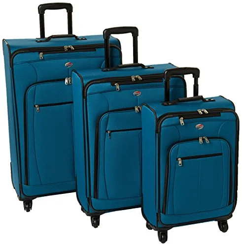Women's Travel Makeup Bags with Mirror in Pink and BlackAmerican Tourister At Pops Plus 3 Piece Nested Set, Moroccan Blue, One Size Women's Travel Makeup Bags with Mirror in Pink and BlackAmerican Tourister At Pops Plus 3 Piece Nested Set, Moroccan Blue, One Size