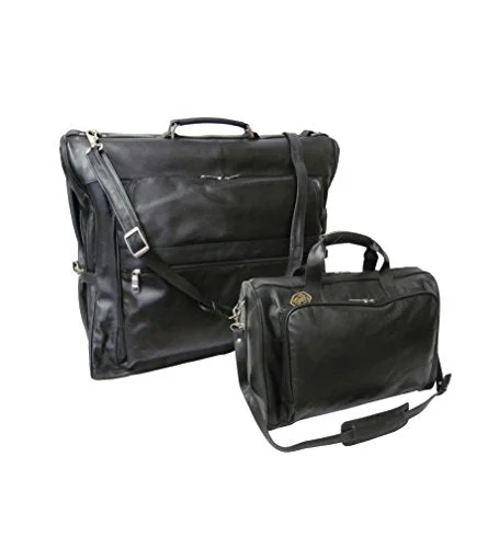 Women's Travel - Friendly Backpack Rain Covers in Transparent MaterialAmerileather Black Leather Two Piece Set Traveler Women's Travel - Friendly Backpack Rain Covers in Transparent MaterialAmerileather Black Leather Two Piece Set Traveler