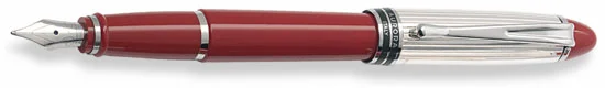 Monogrammed Leather Luggage Tags in Brown for a Personalized TouchAurora Sterling Silver Cap and Red Barrel Fountain Pen