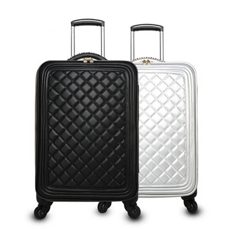 Monogrammed Leather Luggage Tags in Brown for a Personalized TouchBeasumore Retro Men Pu Leather Rolling Luggage Sets Spinner High Capacity Trolley Women Suitcase