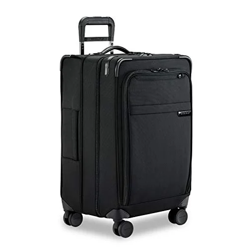 Monogrammed Leather Luggage Tags in Brown for a Personalized TouchBriggs & Riley Baseline-Softside CX Expandable Medium Checked Spinner Trunk, Black, 25-Inch Monogrammed Leather Luggage Tags in Brown for a Personalized TouchBriggs & Riley Baseline-Softside CX Expandable Medium Checked Spinner Trunk, Black, 25-Inch