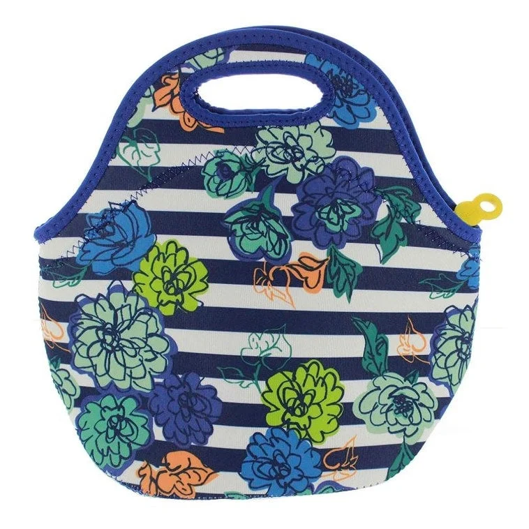 Floral Stripe Blue