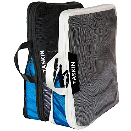 Travel Neck Pillow Covers in Soft Fleece in Gray for ComfortCompression Packing Cubes | Triple Zipper | Separate Clean & Dirty Compartments w/Flexible Separator | YKK Zippers Travel Neck Pillow Covers in Soft Fleece in Gray for ComfortCompression Packing Cubes | Triple Zipper | Separate Clean & Dirty Compartments w/Flexible Separator | YKK Zippers