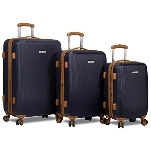 Adjustable Luggage Straps in Pink with Reflective Stripes for Night TravelDejuno Legion 3-Pc Hardside Spinner Tsa Combination Lock Luggage Set - Navy