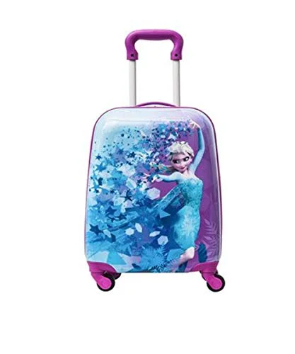 Foldable Travel Laundry Bags in Floral Print for Keeping Clothes OrganizedDisney Frozen Hard Side Spinner Trolley 18 Inch Luggage for Kids [Blue]
