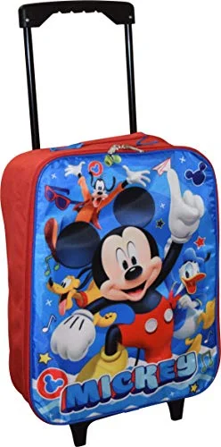 Women's Travel Makeup Bags with Mirror in Pink and BlackDisney Junior Mickey And The Roadster Racers 15" Collapsible Wheeled Pilot Case - Rolling Luggage
