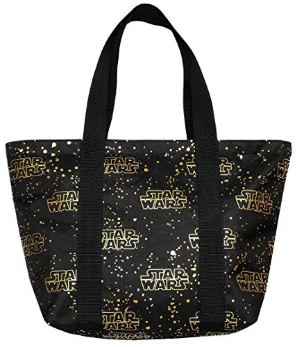 Foldable Travel Laundry Bags in Floral Print for Keeping Clothes OrganizedDisney Tote Travel Bag Star Wars Logo Black Gold Print Foldable Travel Laundry Bags in Floral Print for Keeping Clothes OrganizedDisney Tote Travel Bag Star Wars Logo Black Gold Print