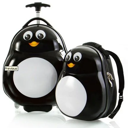 Hanging Travel Toiletry Bags with Multiple Pockets in TealHeys Kids 2Pc. Travel Tots (Penguin) Lightweight Luggage & Backpack Set Hanging Travel Toiletry Bags with Multiple Pockets in TealHeys Kids 2Pc. Travel Tots (Penguin) Lightweight Luggage & Backpack Set
