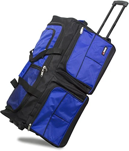 Travel - Size Toiletry Bottles with Leak - Proof Caps in ClearHipack Carry-on Rolling Duffle Bag, Blue, 28-Inch Travel - Size Toiletry Bottles with Leak - Proof Caps in ClearHipack Carry-on Rolling Duffle Bag, Blue, 28-Inch