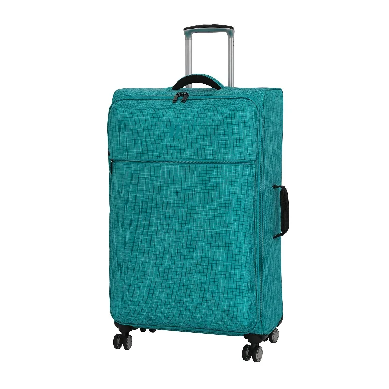 Detachable Travel Bag Shoulder Straps in Beige with Cushioned Padsit luggage 26.8" Stitched Squares Lightweight Case, Aqua Blue Detachable Travel Bag Shoulder Straps in Beige with Cushioned Padsit luggage 26.8" Stitched Squares Lightweight Case, Aqua Blue