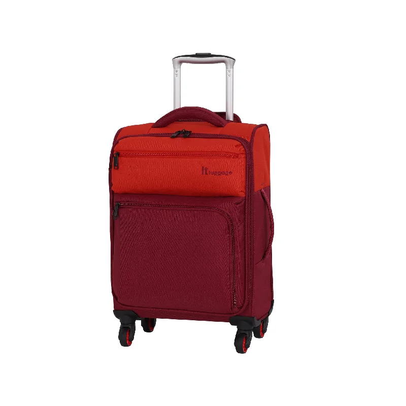 Hanging Travel Toiletry Bags with Multiple Pockets in Tealit luggage Duotone 4 Wheel Lightweight Cabin Suitcase, 53 cm, 34 L, Orange + Red Dahlia Hanging Travel Toiletry Bags with Multiple Pockets in Tealit luggage Duotone 4 Wheel Lightweight Cabin Suitcase, 53 cm, 34 L, Orange + Red Dahlia