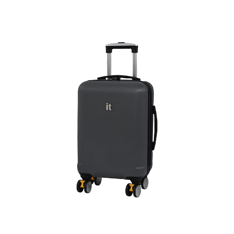 Travel - Size Toiletry Bottles with Leak - Proof Caps in Clearit luggage Suitcase, Charcoal Grey Travel - Size Toiletry Bottles with Leak - Proof Caps in Clearit luggage Suitcase, Charcoal Grey