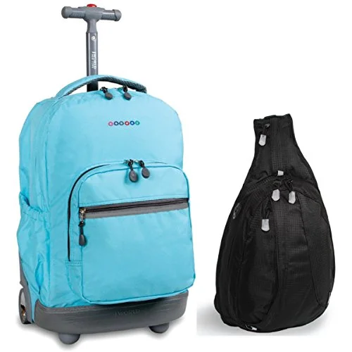 Travel Shoe Bags in Polyester with Ventilation Holes in KhakiJ World New York Sunrise Rolling Backpack & Stacy Sling Backpack Set (Seafoam & Black) Travel Shoe Bags in Polyester with Ventilation Holes in KhakiJ World New York Sunrise Rolling Backpack & Stacy Sling Backpack Set (Seafoam & Black)