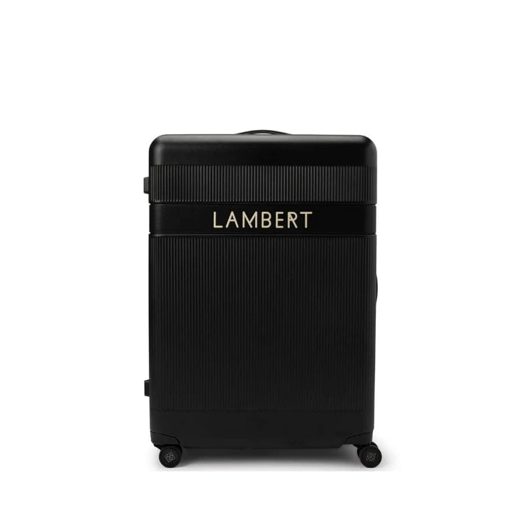 Leather - Trimmed Travel Laptop Sleeves in Burgundy for ProtectionLambert The Aspen - Black Check-In Suitcase Leather - Trimmed Travel Laptop Sleeves in Burgundy for ProtectionLambert The Aspen - Black Check-In Suitcase