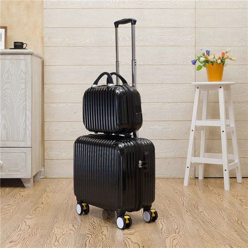 Women's TSA - Approved Luggage Locks in Rose Gold for Secure TravelLovely Candy Color Trolley Luggage Set With Universal Wheels,14 16Inch Korea Fashion Style Travel Women's TSA - Approved Luggage Locks in Rose Gold for Secure TravelLovely Candy Color Trolley Luggage Set With Universal Wheels,14 16Inch Korea Fashion Style Travel