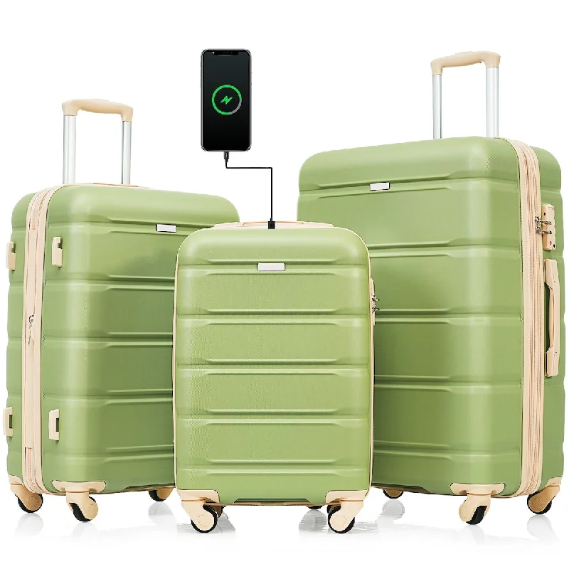Women's TSA - Approved Luggage Locks in Rose Gold for Secure TravelLuggage 3-Piece Set Suitcase Spinner Hardshell Lightweight TSA Lock w/ USB Port & Cup Holder Women's TSA - Approved Luggage Locks in Rose Gold for Secure TravelLuggage 3-Piece Set Suitcase Spinner Hardshell Lightweight TSA Lock w/ USB Port & Cup Holder