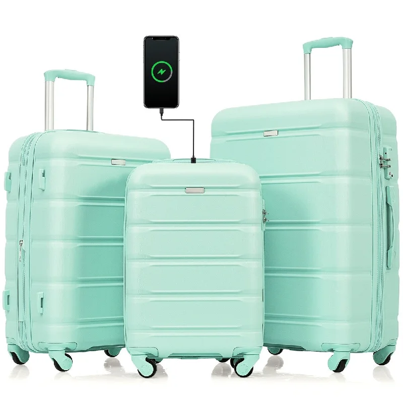 Women's Travel - Friendly Backpack Rain Covers in Transparent MaterialLuggage 3-Piece Set w/ USB Port & Cup Holder, Airline Certified Carry-on Luggage ABS Hard Shell Luggage w/ Spinner Wheels Women's Travel - Friendly Backpack Rain Covers in Transparent MaterialLuggage 3-Piece Set w/ USB Port & Cup Holder, Airline Certified Carry-on Luggage ABS Hard Shell Luggage w/ Spinner Wheels