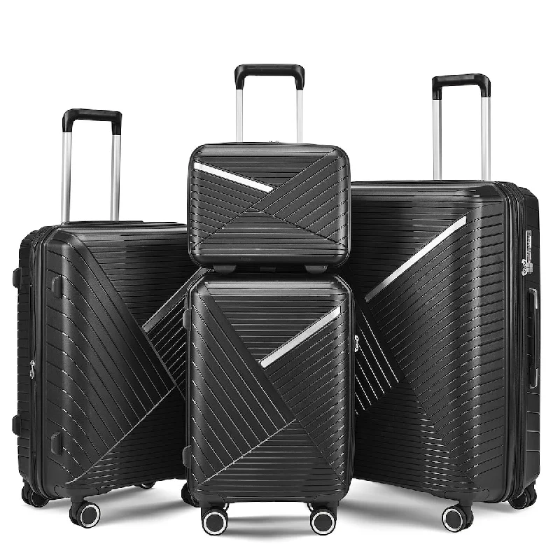 Anti - Theft Crossbody Travel Bags with RFID Protection in Gray for City TripsLuggage 4 Piece Sets, Expandable Lightweight Suitcase with 360 Degrees Mute Spinner Wheels for Men Women (14/20/24/28) Anti - Theft Crossbody Travel Bags with RFID Protection in Gray for City TripsLuggage 4 Piece Sets, Expandable Lightweight Suitcase with 360 Degrees Mute Spinner Wheels for Men Women (14/20/24/28)