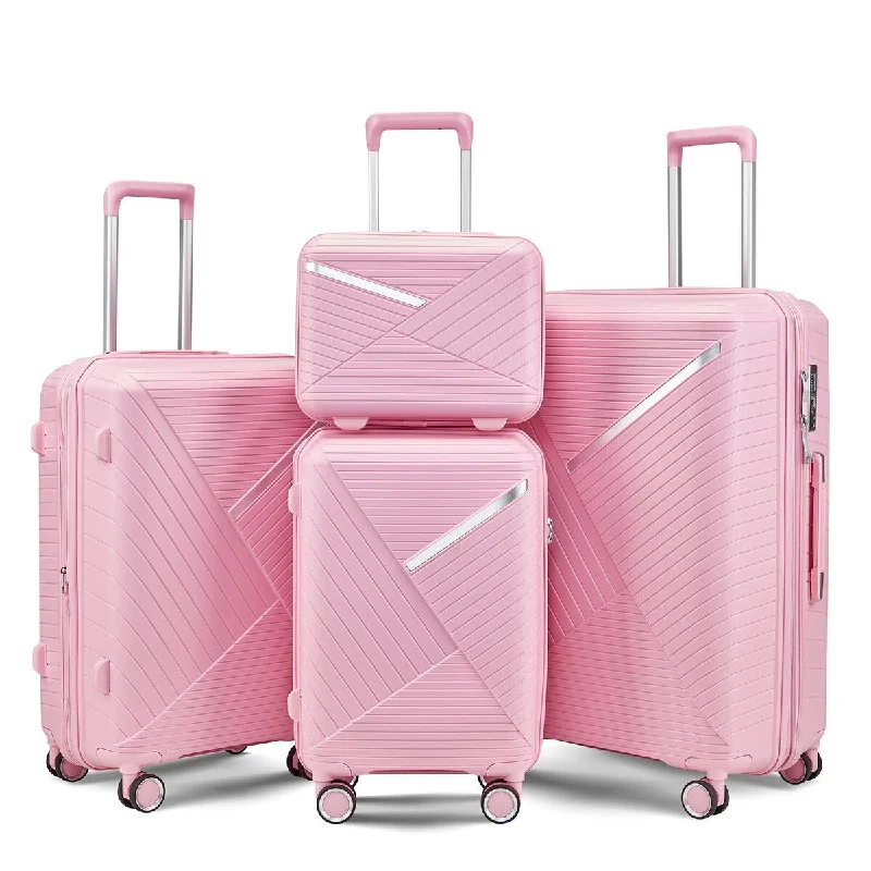 Expandable Travel Toiletry Bags in Clear Plastic for Easy Airport ScreeningLuggage 4 Piece Sets, Expandable Lightweight Suitcase with 360 Degrees Mute Spinner Wheels for Men Women (14/20/24/28) Pink Expandable Travel Toiletry Bags in Clear Plastic for Easy Airport ScreeningLuggage 4 Piece Sets, Expandable Lightweight Suitcase with 360 Degrees Mute Spinner Wheels for Men Women (14/20/24/28) Pink