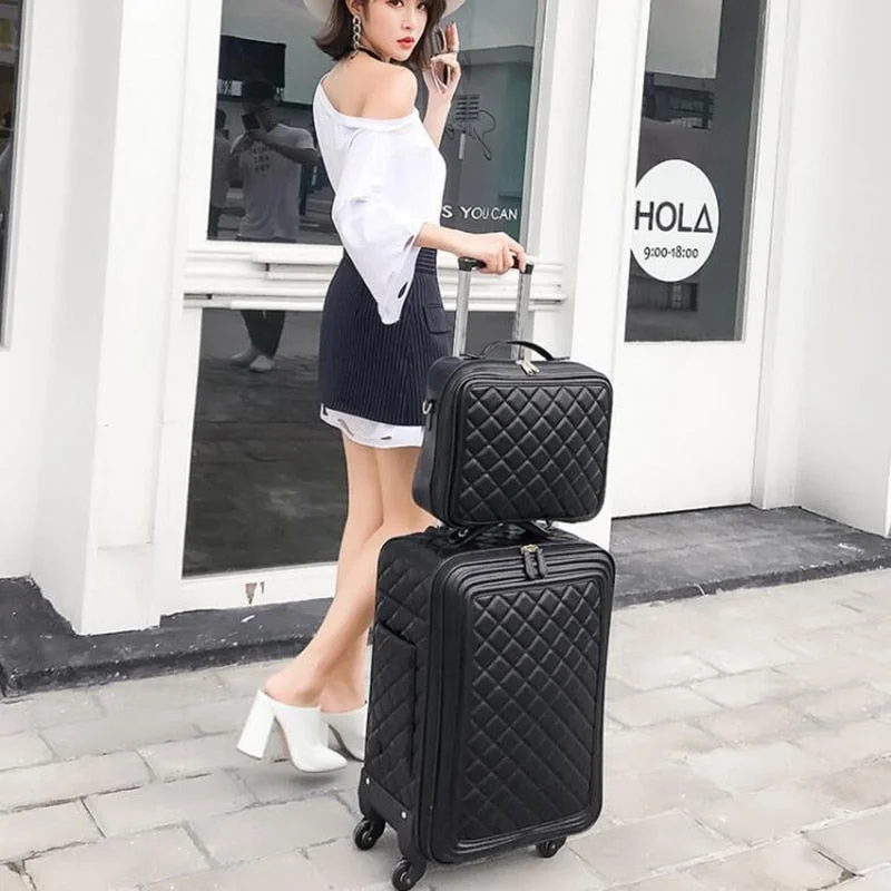 Foldable Travel Laundry Bags in Floral Print for Keeping Clothes OrganizedLuggage Sets,16/20/24 Inch Lady Carry-On Trolley Case,High-Quality Leather Suitcase,Retro Foldable Travel Laundry Bags in Floral Print for Keeping Clothes OrganizedLuggage Sets,16/20/24 Inch Lady Carry-On Trolley Case,High-Quality Leather Suitcase,Retro