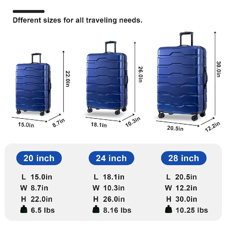 Waterproof Travel Duffel Bag Covers in Black for Protecting Your LuggageLuggage Sets Hardside Expandable PC+ABS Durable Suitcase Double Wheels TSA Lock 3pcs