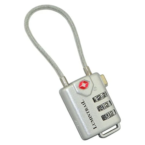 Hanging Travel Toiletry Bags with Multiple Pockets in TealLumintrail TSA Approved Cable Travel Lock Personalized Combination All Metal International Luggage for Suitcase and Baggage - Assorted Colors (Silver) Hanging Travel Toiletry Bags with Multiple Pockets in TealLumintrail TSA Approved Cable Travel Lock Personalized Combination All Metal International Luggage for Suitcase and Baggage - Assorted Colors (Silver)