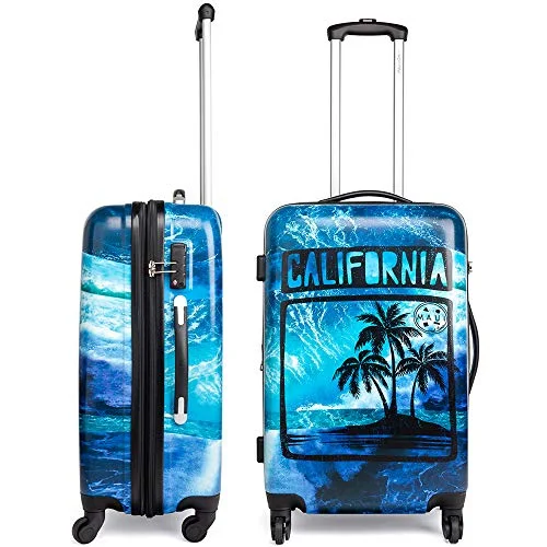 Travel - Size Toiletry Bottles with Leak - Proof Caps in ClearMaui and Sons California Expandable Hardside Spinner Luggage with TSA Lock (24") Travel - Size Toiletry Bottles with Leak - Proof Caps in ClearMaui and Sons California Expandable Hardside Spinner Luggage with TSA Lock (24")