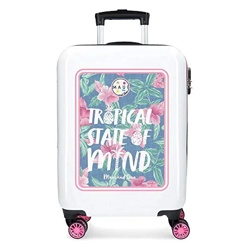 Women's Travel Makeup Bags with Mirror in Pink and BlackMaui & Sons Tropical State Hand Luggage, 55 cm, 33 Litres, Pink Women's Travel Makeup Bags with Mirror in Pink and BlackMaui & Sons Tropical State Hand Luggage, 55 cm, 33 Litres, Pink