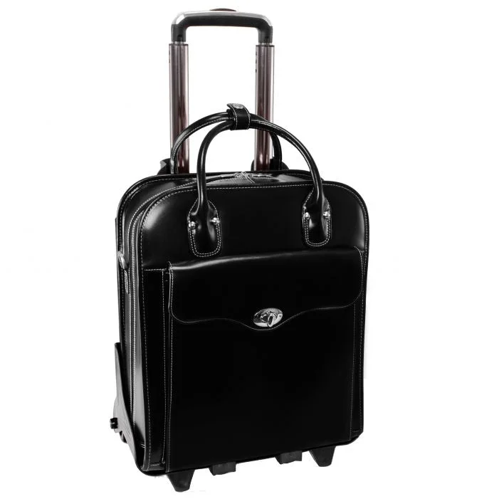 Women's Travel Makeup Bags with Mirror in Pink and BlackMcKlein USAMELROSE