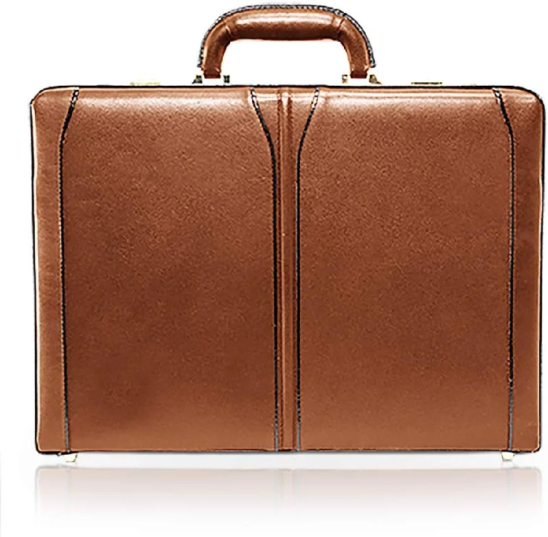 Travel - Size Toiletry Bottles with Leak - Proof Caps in ClearMcKlein, V Series, Turner, Top Grain Cowhide Leather, Leather 4.5" Expandable Attaché Briefcase, Brown (80484) Travel - Size Toiletry Bottles with Leak - Proof Caps in ClearMcKlein, V Series, Turner, Top Grain Cowhide Leather, Leather 4.5" Expandable Attaché Briefcase, Brown (80484)