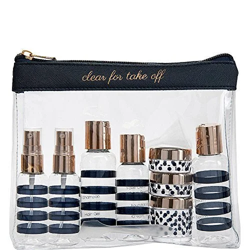 Detachable Travel Bag Shoulder Straps in Beige with Cushioned PadsMiamica Women's TSA Compliant Travel Bottles and Toiletry Bag Kit, 12 Piece, Navy, One Size Detachable Travel Bag Shoulder Straps in Beige with Cushioned PadsMiamica Women's TSA Compliant Travel Bottles and Toiletry Bag Kit, 12 Piece, Navy, One Size