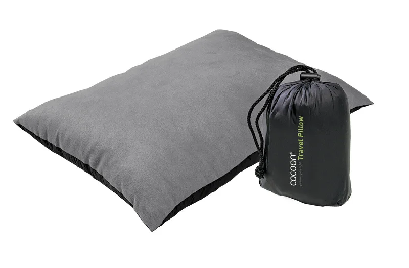 Travel Neck Pillow Covers in Soft Fleece in Gray for ComfortCocoon Micro Travel Pillow