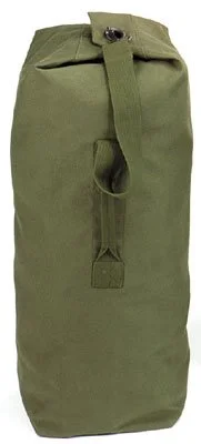 Travel - Size Toiletry Bottles with Leak - Proof Caps in ClearRothco Top Load Canvas Duffle, 21" x 36", Olive Drab Travel - Size Toiletry Bottles with Leak - Proof Caps in ClearRothco Top Load Canvas Duffle, 21" x 36", Olive Drab