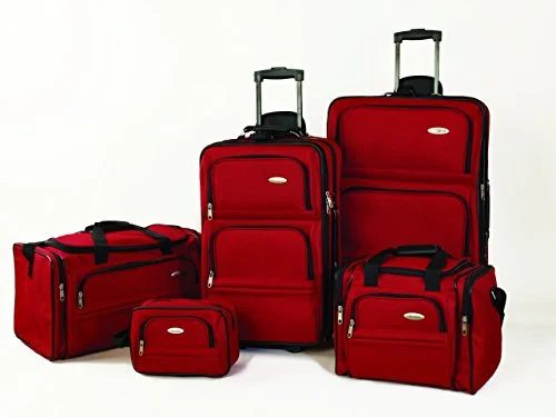 Adjustable Luggage Straps in Pink with Reflective Stripes for Night TravelSamsonite 5 Piece Nested Luggage Set, Red Adjustable Luggage Straps in Pink with Reflective Stripes for Night TravelSamsonite 5 Piece Nested Luggage Set, Red