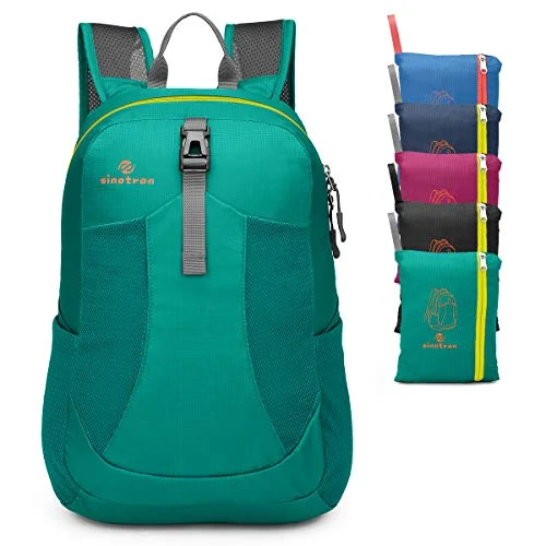 Lightweight Nylon Travel Organizer Pouches in Multicolor for Neat PackingSinotron Lightweight Packable Backpack,Small Foldable Hiking Backpack Day Pack for Travel Camping Outdoor Vacation(Green)