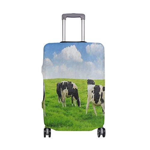 Women's TSA - Approved Luggage Locks in Rose Gold for Secure TravelSuitcase Cover Cow Meadow Green Grass Blue Sky Luggage Cover Travel Case Bag Protector for Kid Girls Women's TSA - Approved Luggage Locks in Rose Gold for Secure TravelSuitcase Cover Cow Meadow Green Grass Blue Sky Luggage Cover Travel Case Bag Protector for Kid Girls