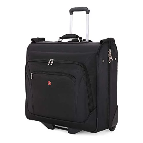 Compression Packing Cubes in Black and White for Saving Luggage Space(USED) SWISSGEAR Full-Sized Effortless Folding Wheeled Garment Bag | Rolling Travel Luggage | Men's and Women's - Black