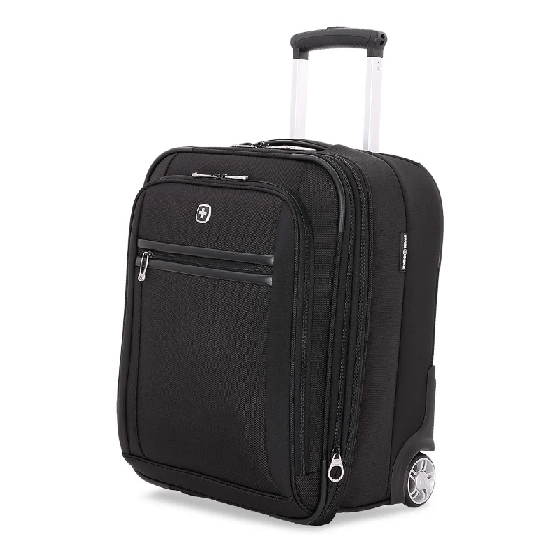 Expandable Travel Toiletry Bags in Clear Plastic for Easy Airport ScreeningSWISSGEAR Premium Rolling Carry-On 19-inch Luggage | Wheeled Weekend Travel Suitcase | Men's and Women's - Black