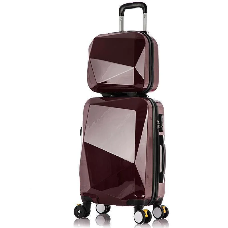 Waterproof Travel Duffel Bag Covers in Black for Protecting Your LuggageTravel Suitcase Set Rolling Luggage Set Spinner Trolley Case 20" Boarding Wheel Woman Cosmetic Case