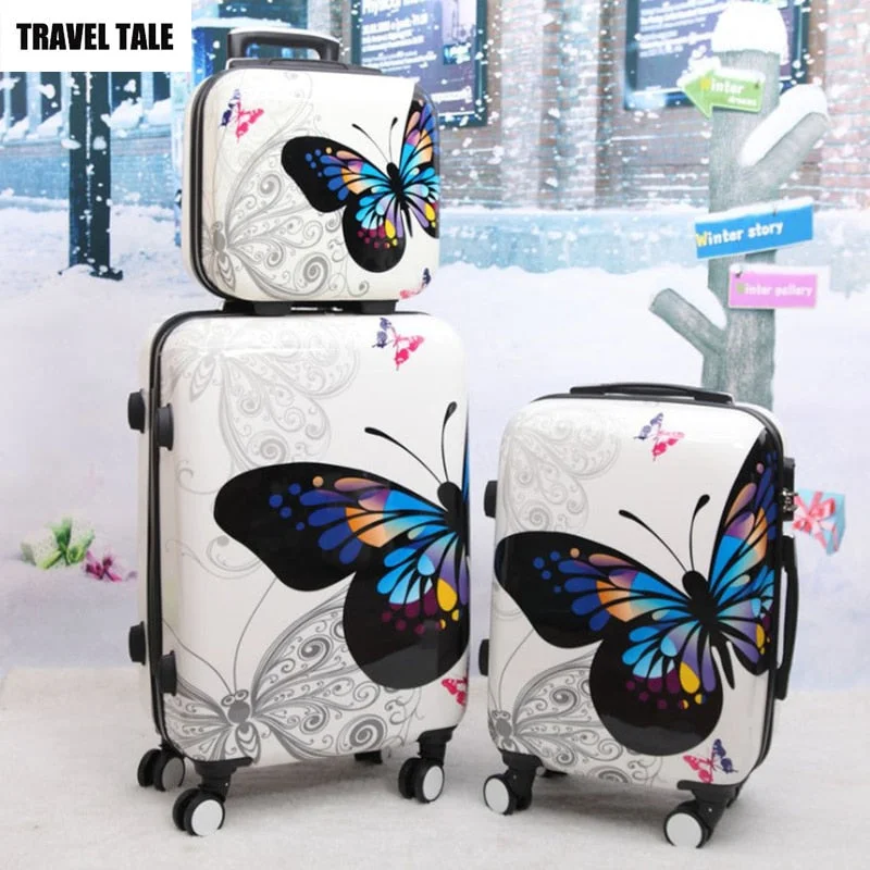 Detachable Travel Bag Shoulder Straps in Beige with Cushioned PadsTravel Tale 20"24"Inch Butterfly Spinner Trolley Suitcase Set Rolling Luggage Bag On Wheels Detachable Travel Bag Shoulder Straps in Beige with Cushioned PadsTravel Tale 20"24"Inch Butterfly Spinner Trolley Suitcase Set Rolling Luggage Bag On Wheels