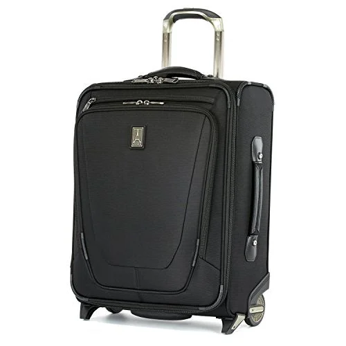 Monogrammed Leather Luggage Tags in Brown for a Personalized TouchTravelpro Luggage Crew 11 20" Carry-on International Rollaboard w/USB Port, Black Monogrammed Leather Luggage Tags in Brown for a Personalized TouchTravelpro Luggage Crew 11 20" Carry-on International Rollaboard w/USB Port, Black