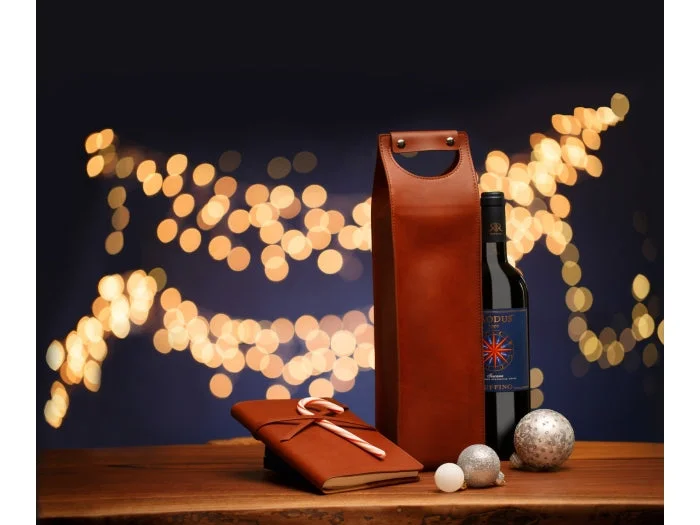 Travel - Size Toiletry Bottles with Leak - Proof Caps in ClearBosca Vachetta Wine Bag