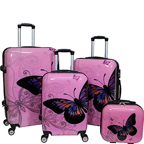 Travel Jewelry Organizers in Velvet with Multiple Compartments in PurpleWorld Traveler 4-Piece Hardside Upright Spinner Luggage Set, Light Pink Travel Jewelry Organizers in Velvet with Multiple Compartments in PurpleWorld Traveler 4-Piece Hardside Upright Spinner Luggage Set, Light Pink