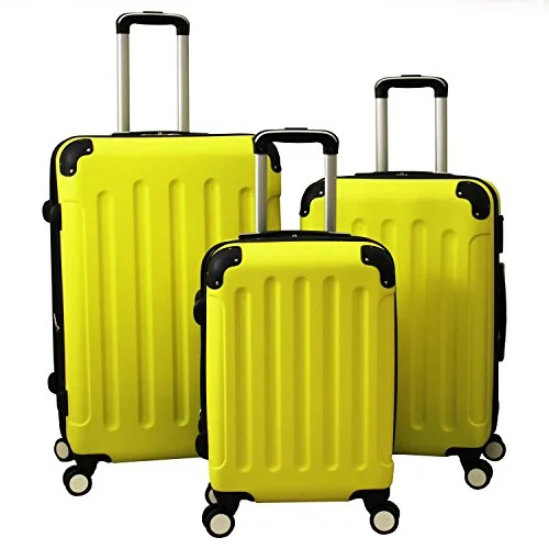 Women's Travel Makeup Bags with Mirror in Pink and BlackWorld Traveler Aria 3-Piece Hardside Spinner Luggage Set, Yellow Women's Travel Makeup Bags with Mirror in Pink and BlackWorld Traveler Aria 3-Piece Hardside Spinner Luggage Set, Yellow