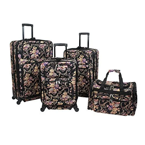 Expandable Travel Toiletry Bags in Clear Plastic for Easy Airport ScreeningWorld Traveler Classic 4-Piece Rolling Expandable Spinner Luggage Set, Floral Expandable Travel Toiletry Bags in Clear Plastic for Easy Airport ScreeningWorld Traveler Classic 4-Piece Rolling Expandable Spinner Luggage Set, Floral