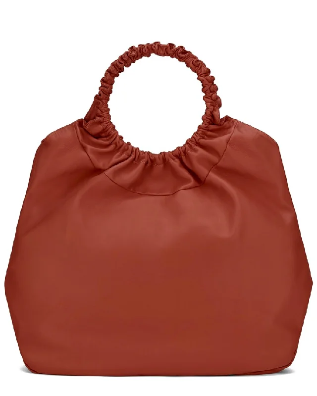 Women's Tote Bag with Detachable Pouch in Purple for Added ConvenienceAGL Max Gretty Leather Tote